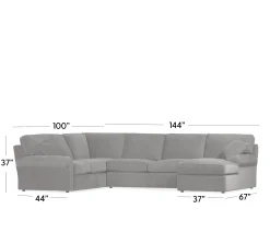 Hampton 3-Piece Sectional - LAF Corner Sofa, Armless Loveseat, RAF Chaise
