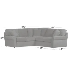 Hampton 2-Piece Sectional - LAF Corner Sofa with RAF Loveseat