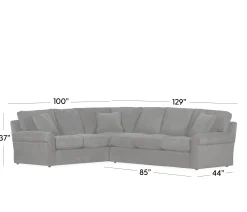 Hampton 2-Piece Sectional - LAF Corner Sofa with RAF 3 Seat Sofa