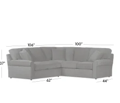 Hampton 2-Piece Sectional - RAF Corner Sofa with LAF Loveseat