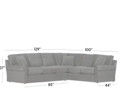 Hampton 2-Piece Sectional - RAF Corner Sofa with LAF 3 Seat Sofa