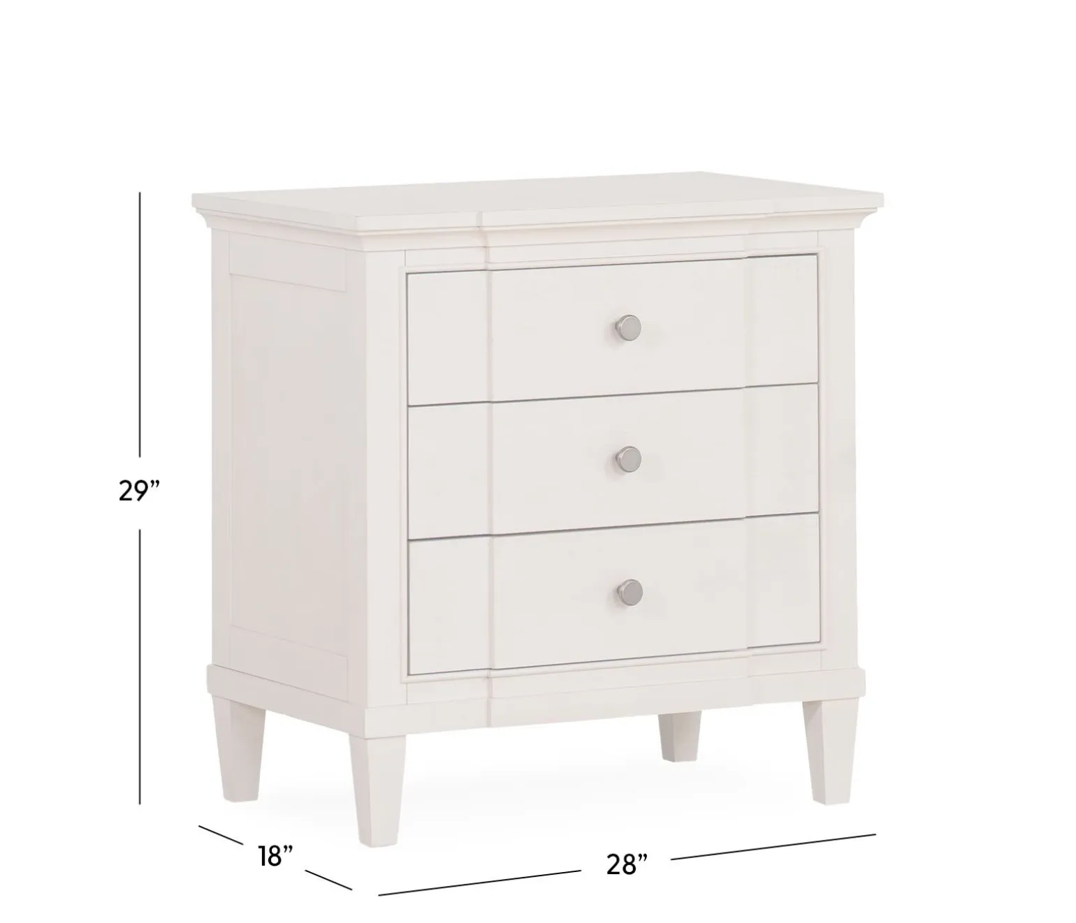 Harborview 3-Drawer Nightstand