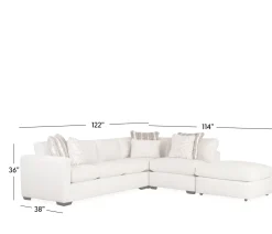 Harmony 4-Piece Sectional - LAF Sofa, Corner, Armless 1/2, Bumper