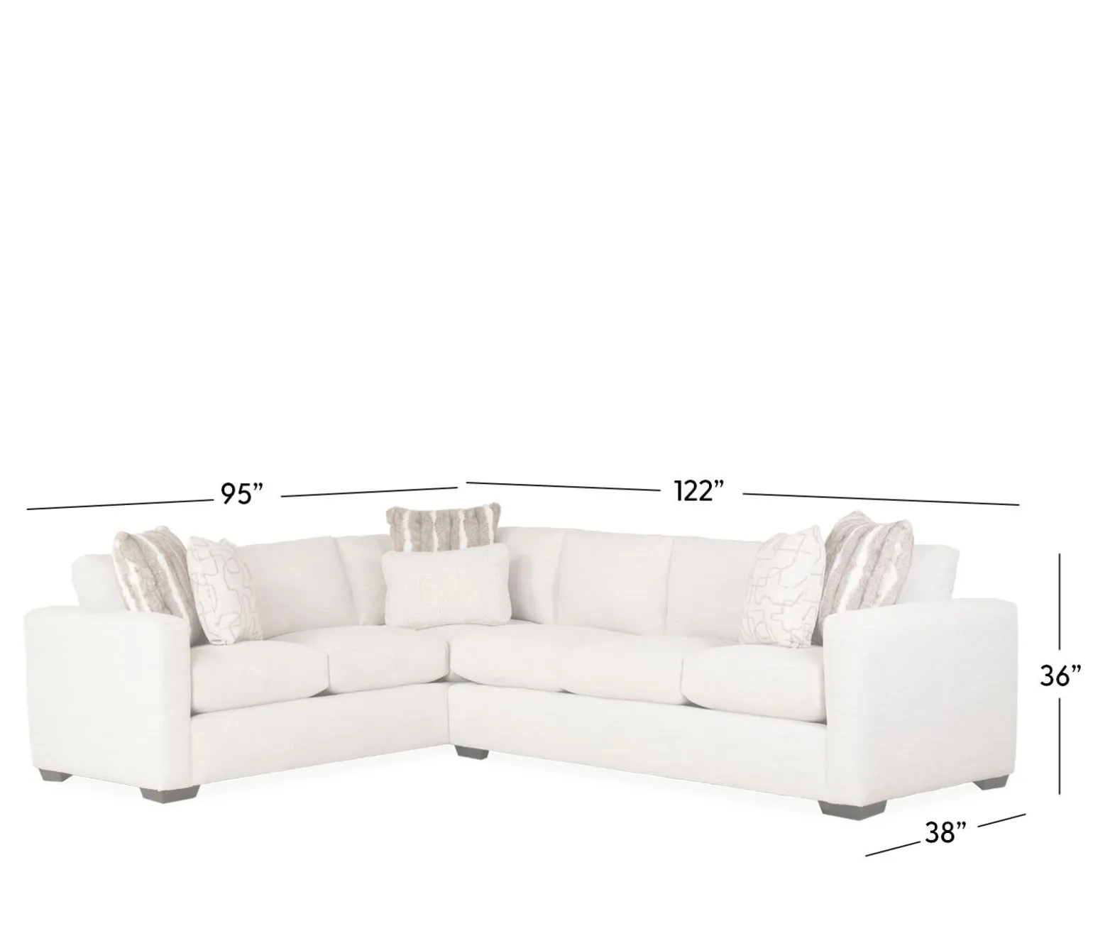 Harmony 2-Piece Sectional - RAF Sofa, LAF Sofa Return