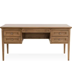 Henderson 4-Drawer Desk - Pecan