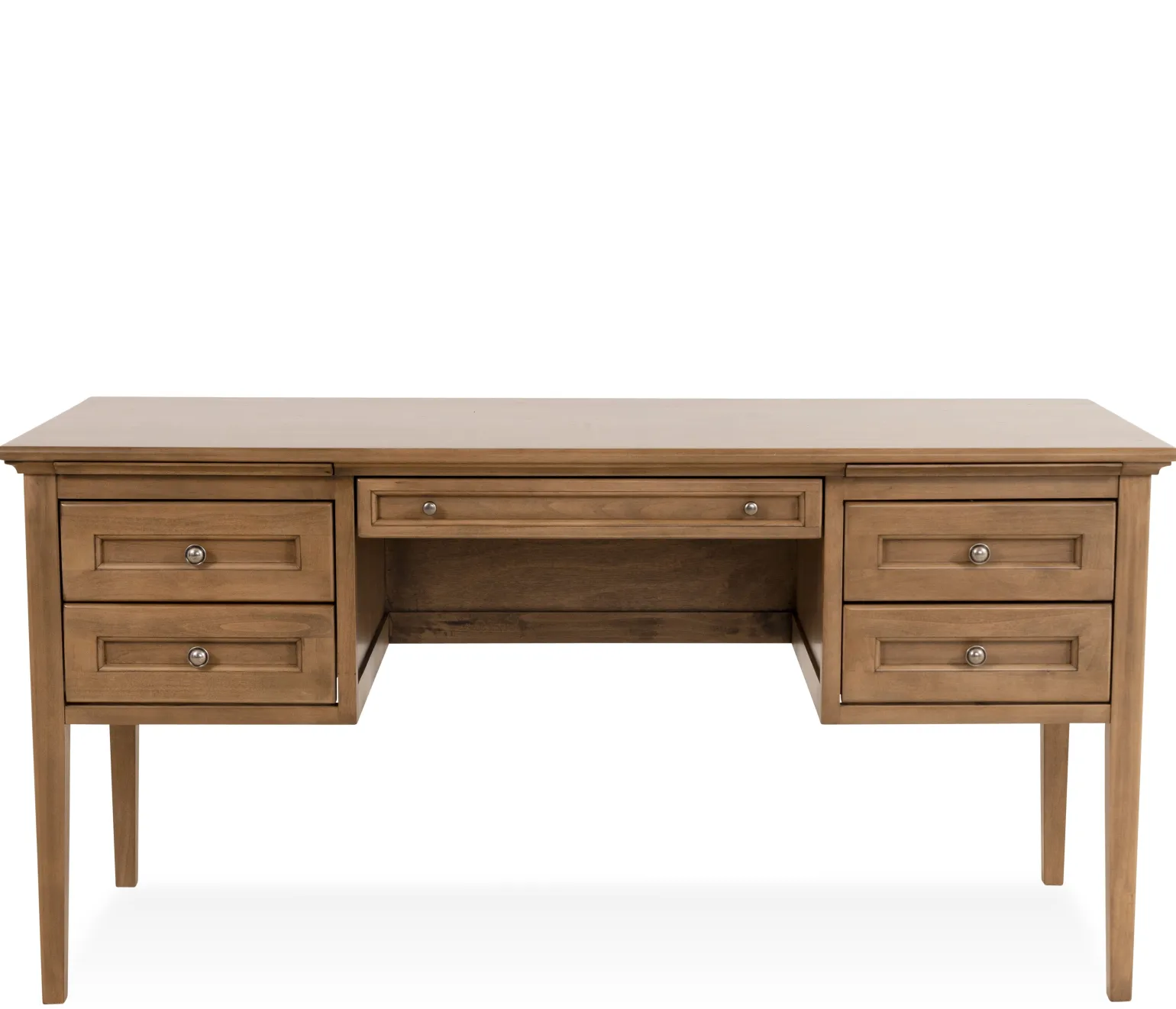Henderson 4-Drawer Desk - Pecan