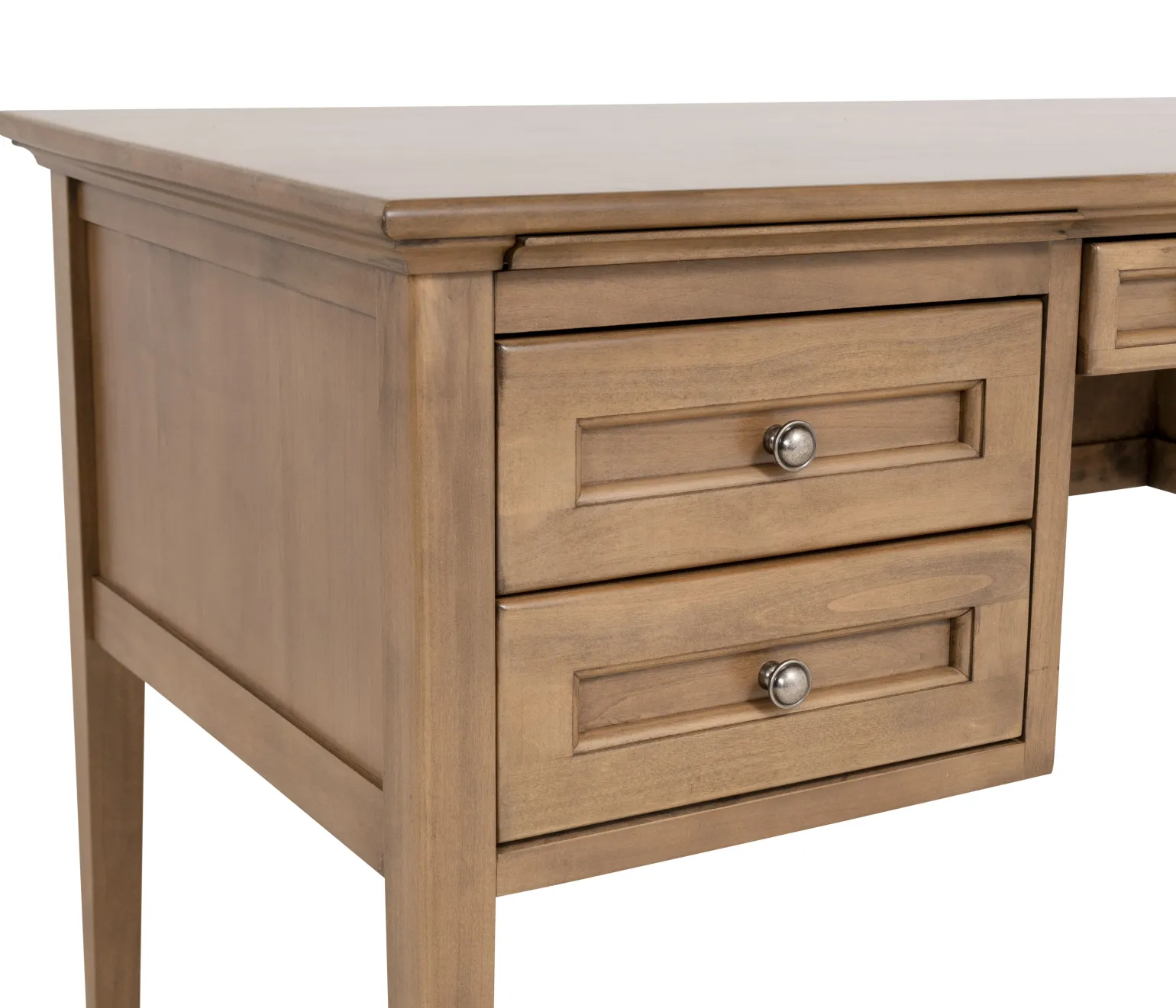 Henderson 4-Drawer Desk - Pecan