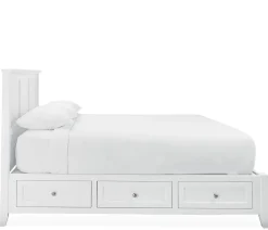 Henderson King Platform Storage Bed - Snowbound White