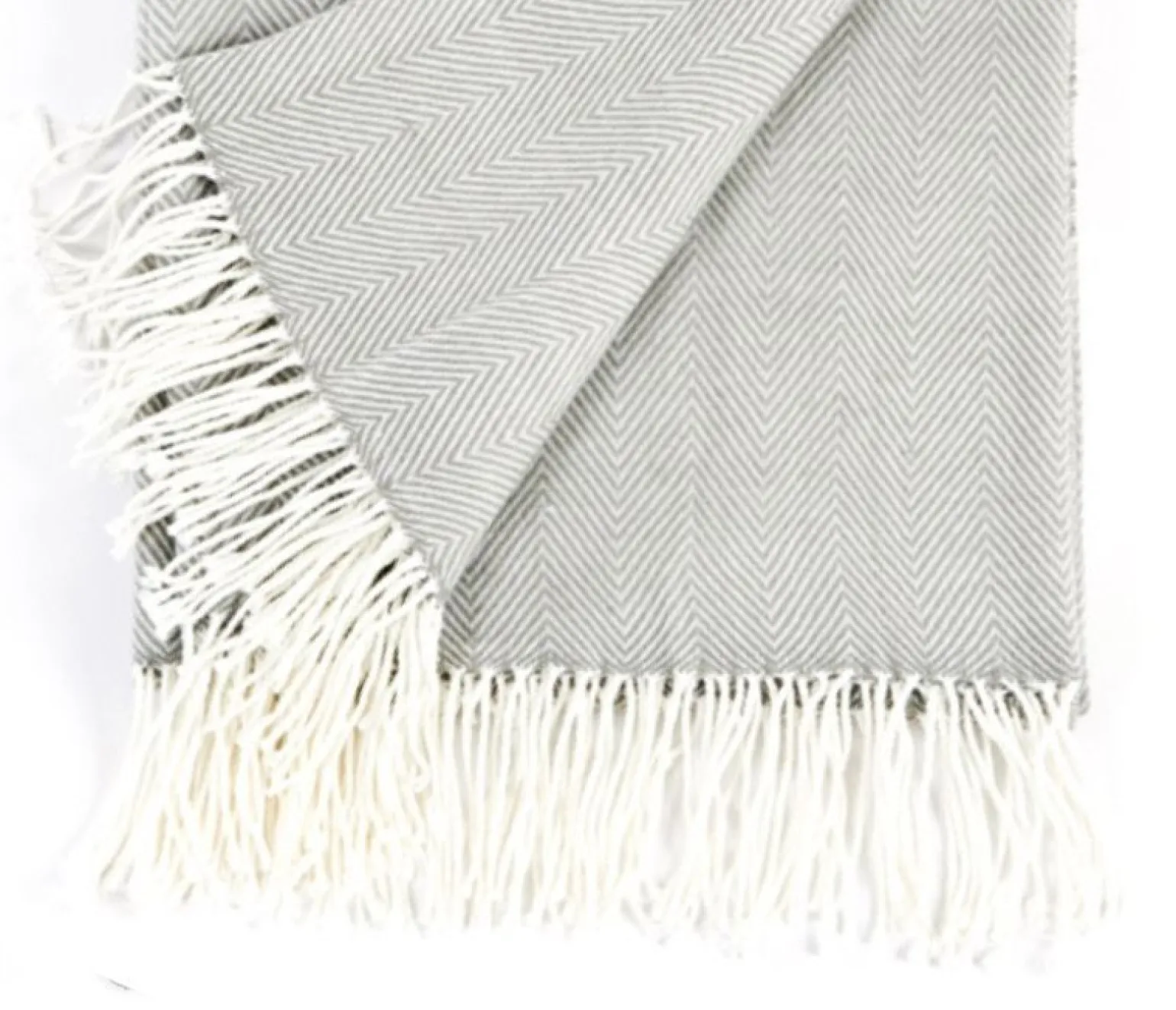 Herringbone Throw - Gray