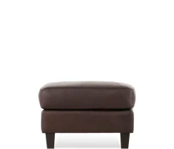 Mirabel Leather Ottoman - Wilderness Cocoa