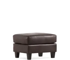 Mirabel Leather Ottoman - Wilderness Cocoa