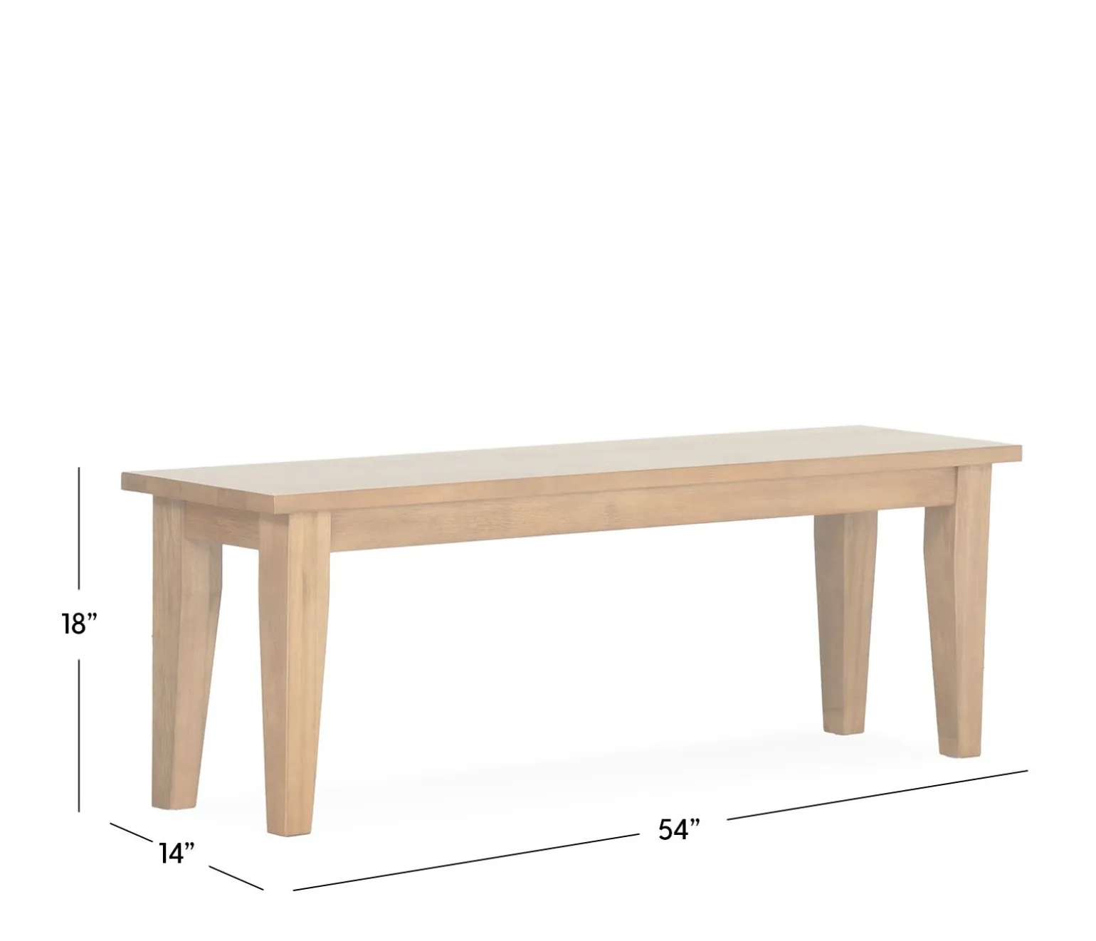Montgomery Dining Bench - Hickory