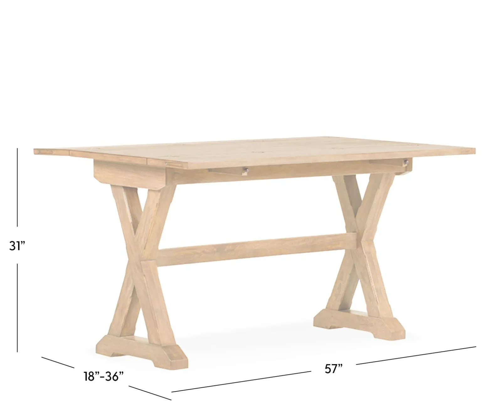 Montgomery Flip Top Console Table - Hickory