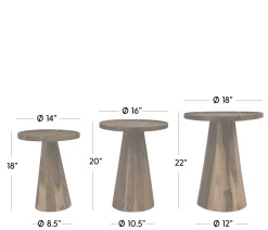 Natalia Accent Table - Set of Three Chestnut