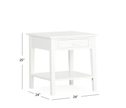 Outer Banks End Table - Pure White