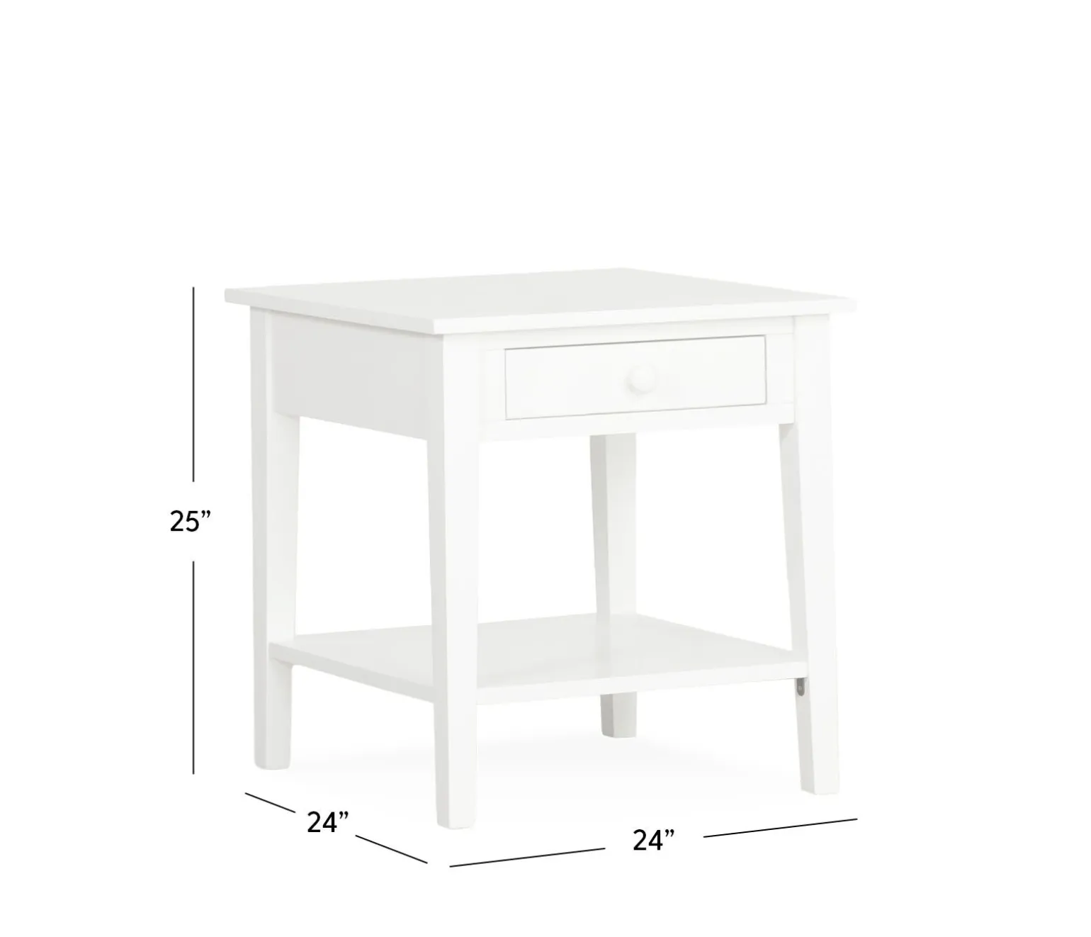 Outer Banks End Table - Pure White