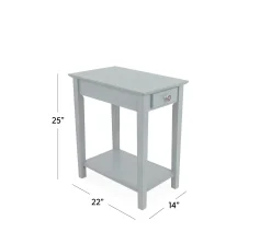 Outer Banks End Table w/ Starfish Knob - Ocean Blue