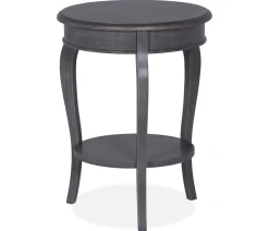 Outer Banks Round End Table - Heather Gray