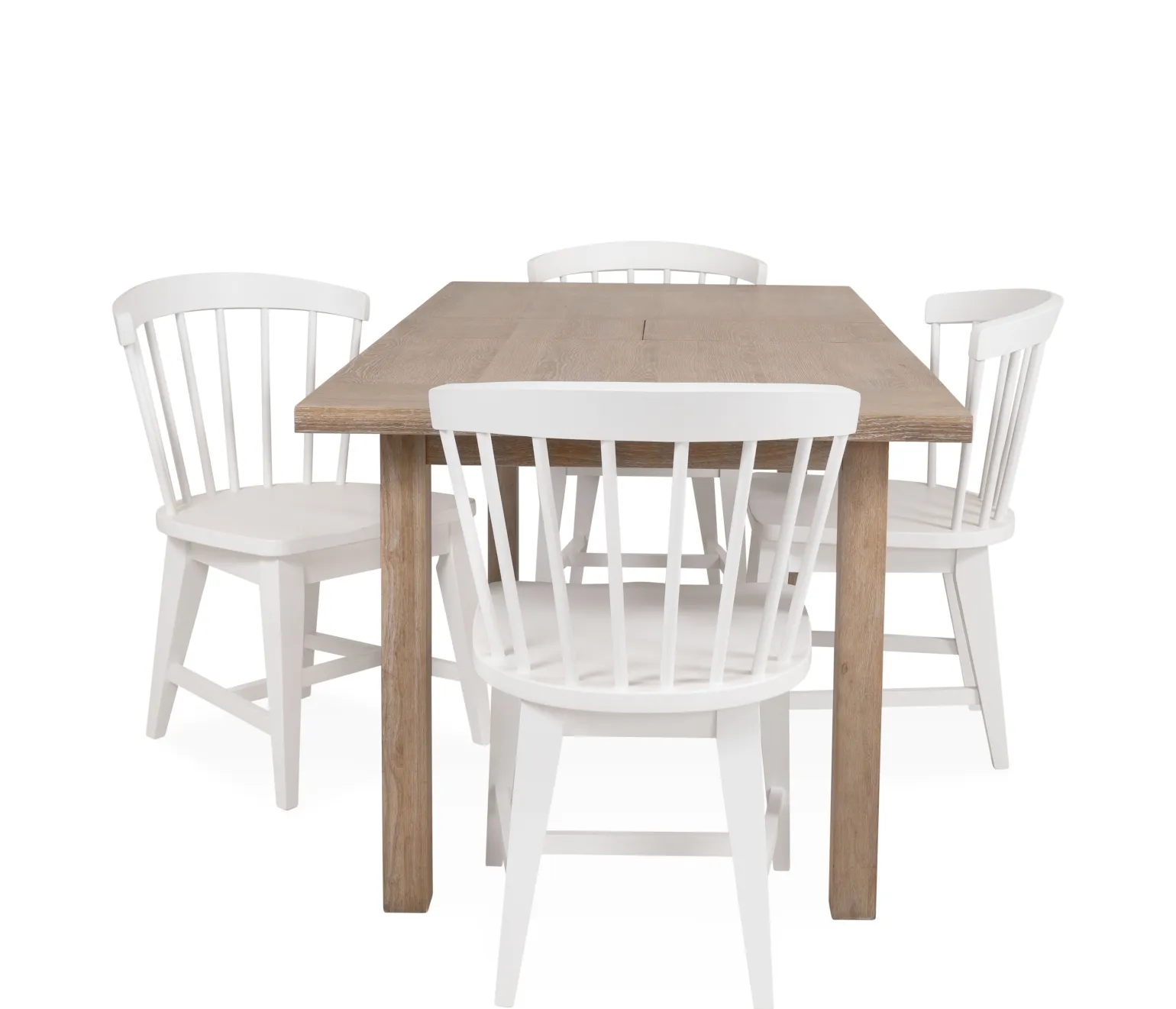 Palisades 5-Piece Dining Set - White Chairs