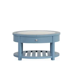 Palisades Round Coffee Table - Cabana Blue