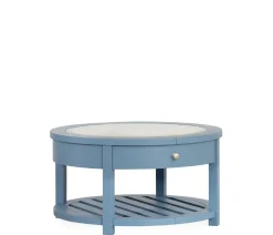 Palisades Round Coffee Table - Cabana Blue