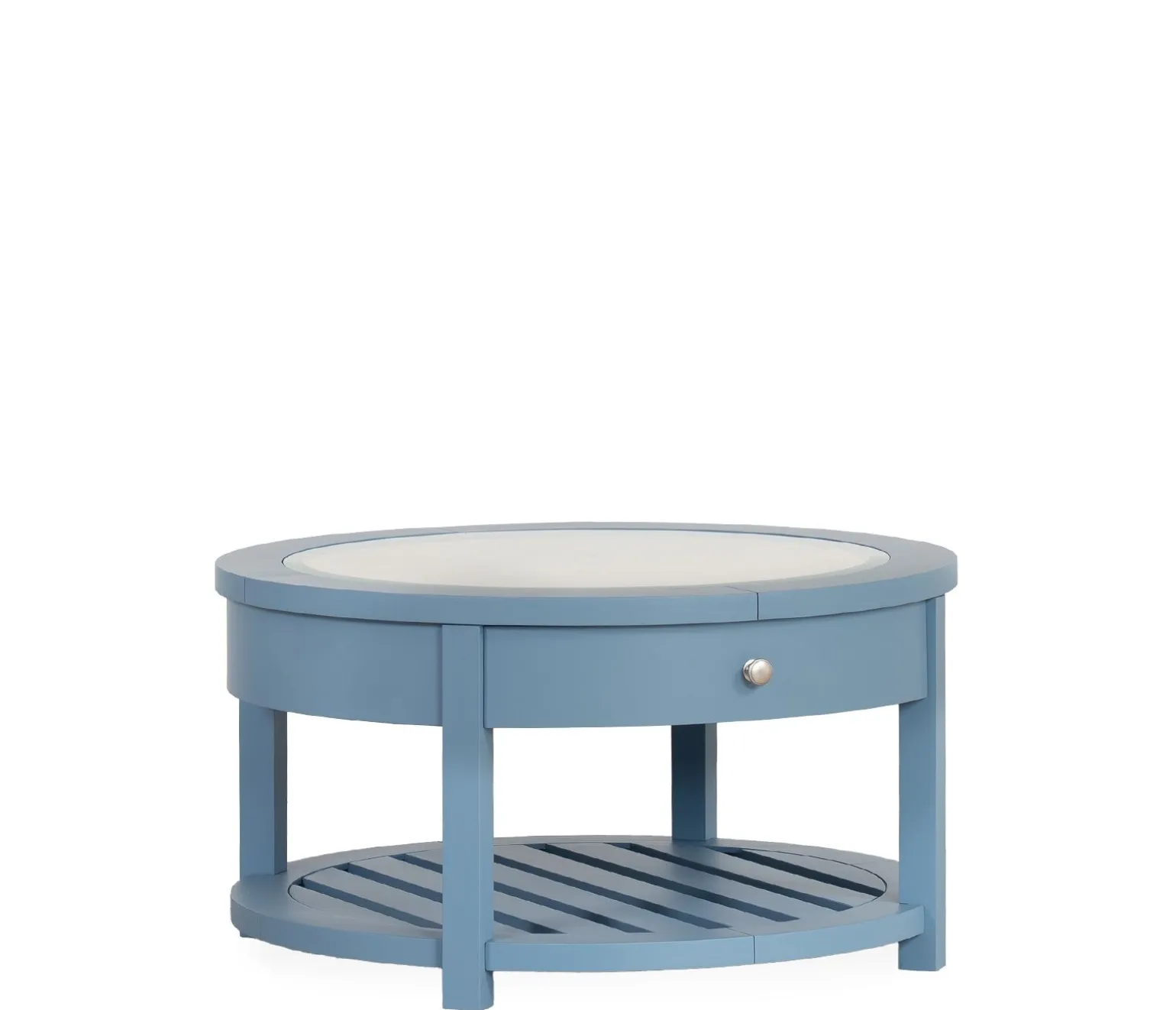 Palisades Round Coffee Table - Cabana Blue