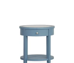 Palisades Round End Table - Cabana Blue