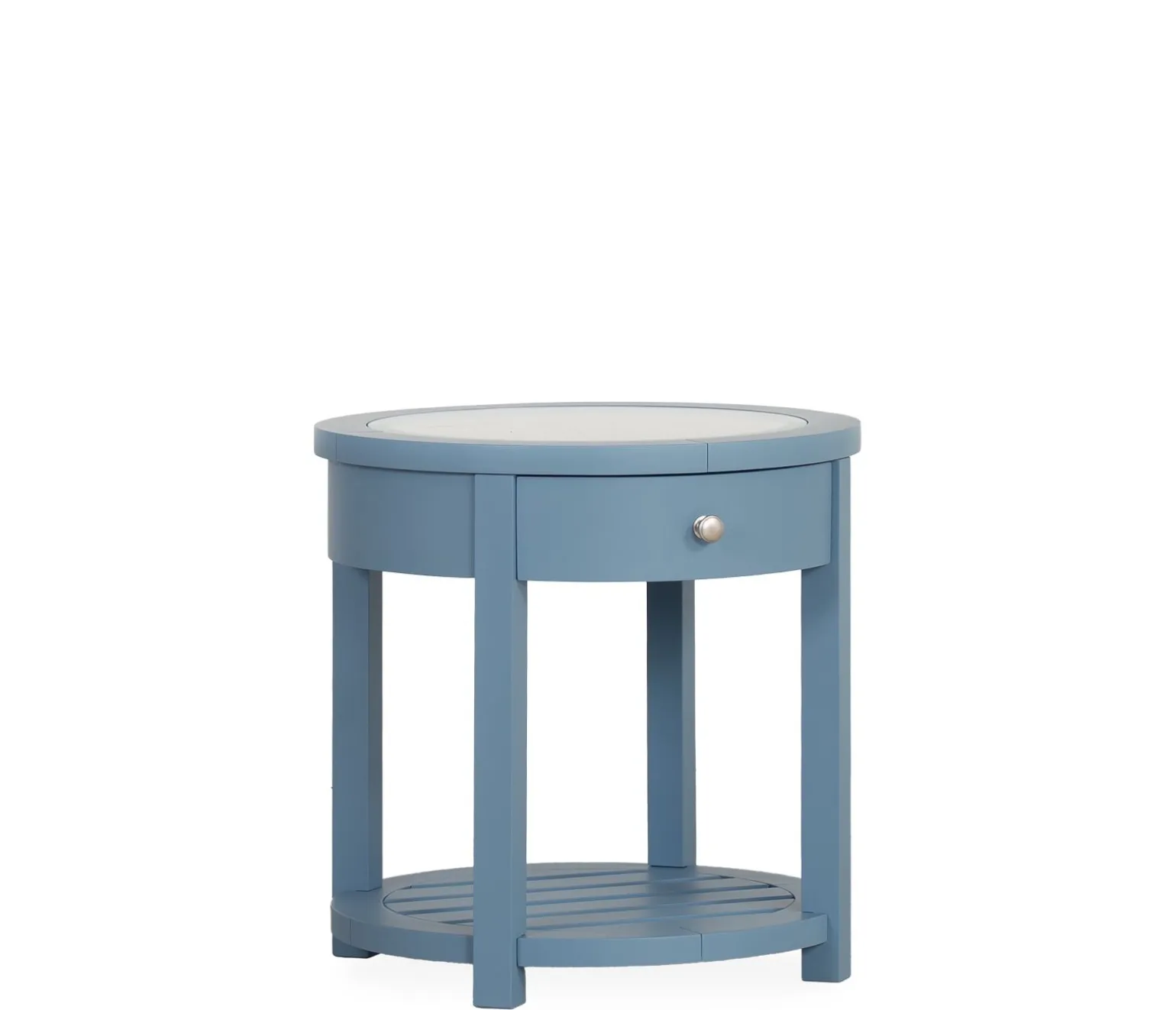 Palisades Round End Table - Cabana Blue