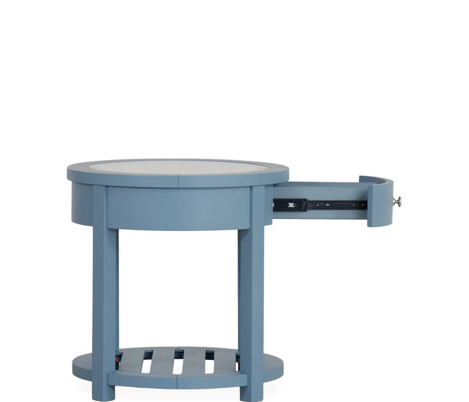 Palisades Round End Table - Cabana Blue