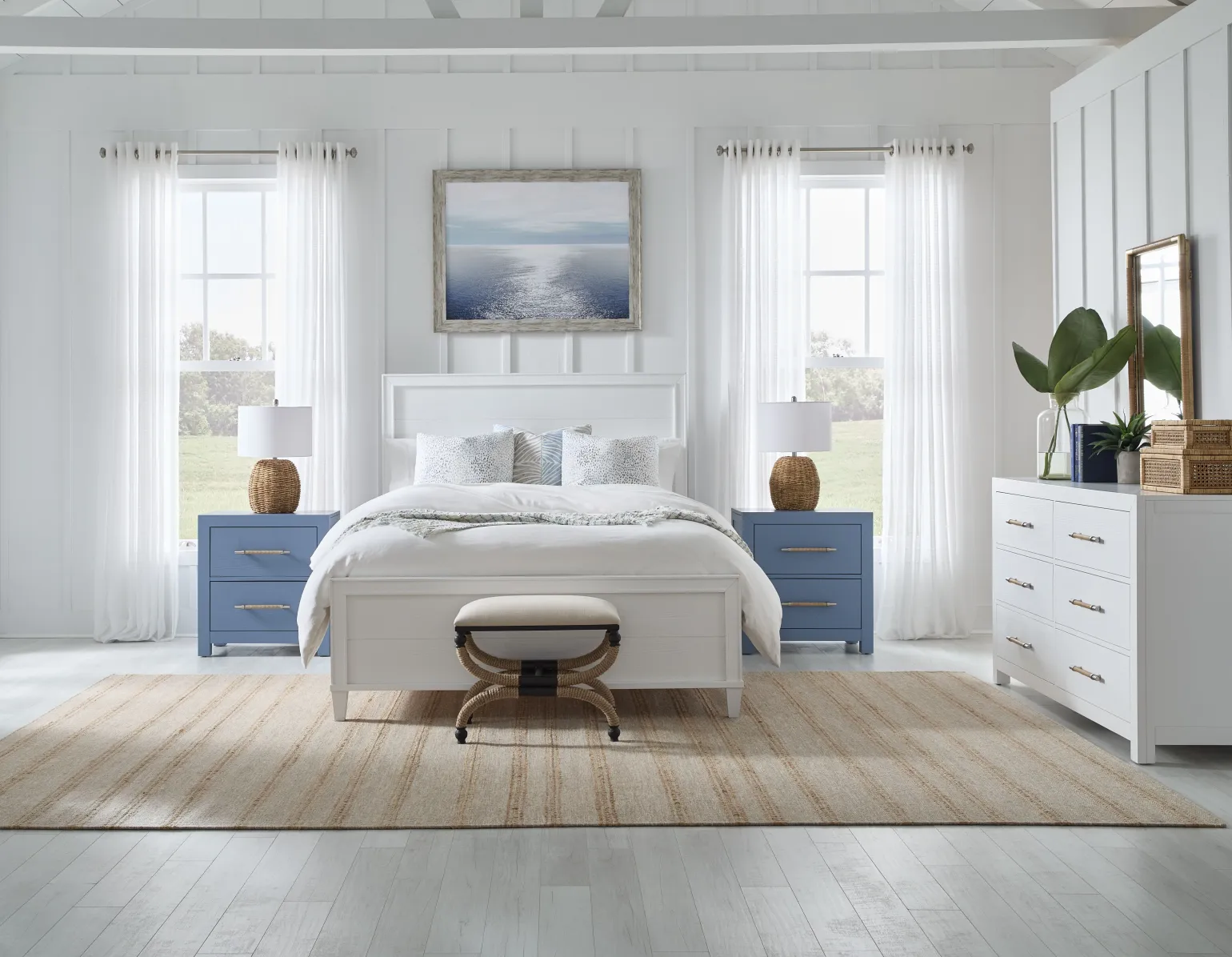 Palisades Two Drawer Nightstand - Blue