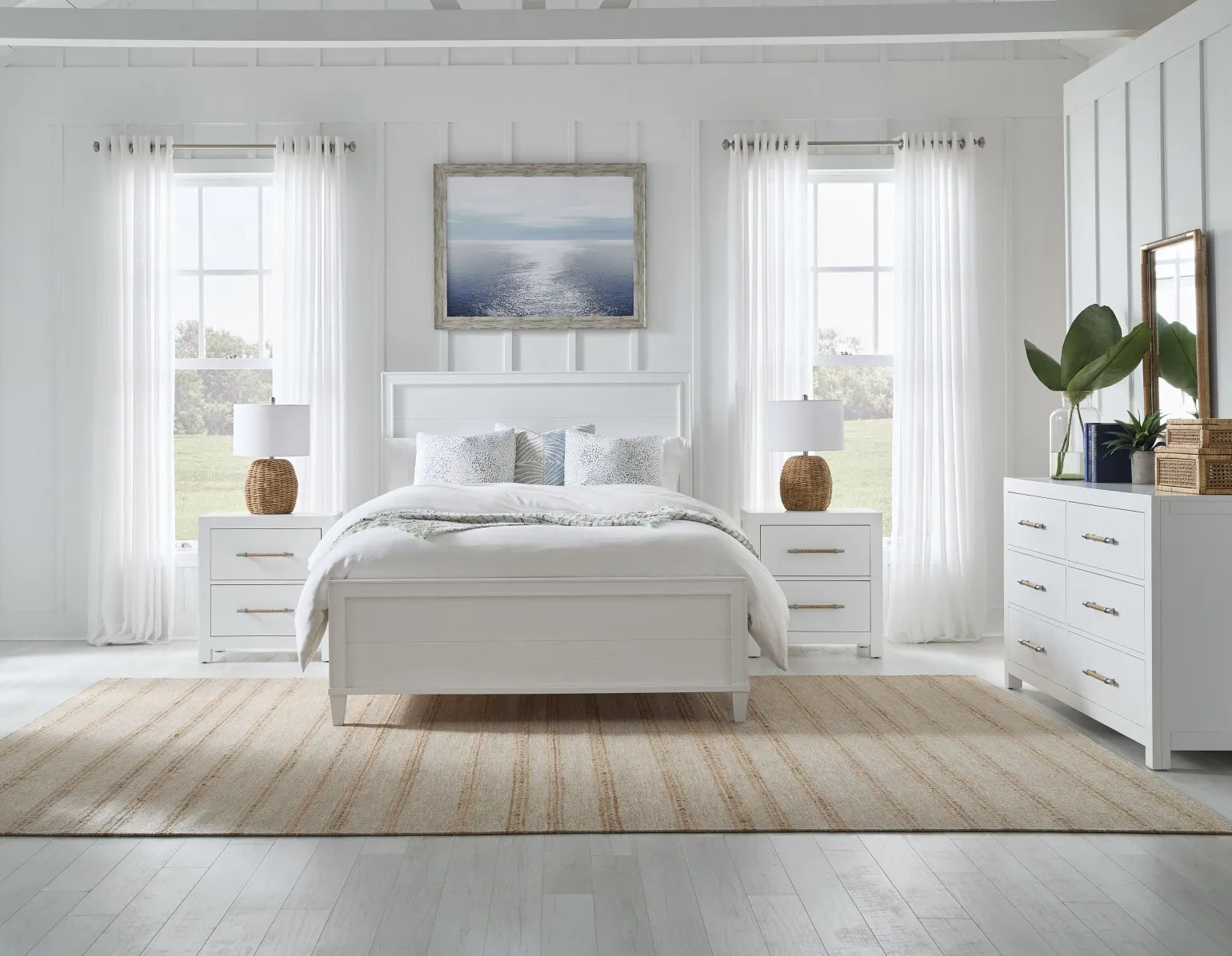 Palisades Two Drawer Nightstand - White