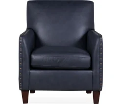 Paxton Leather Chair - Allenby Dark Blue