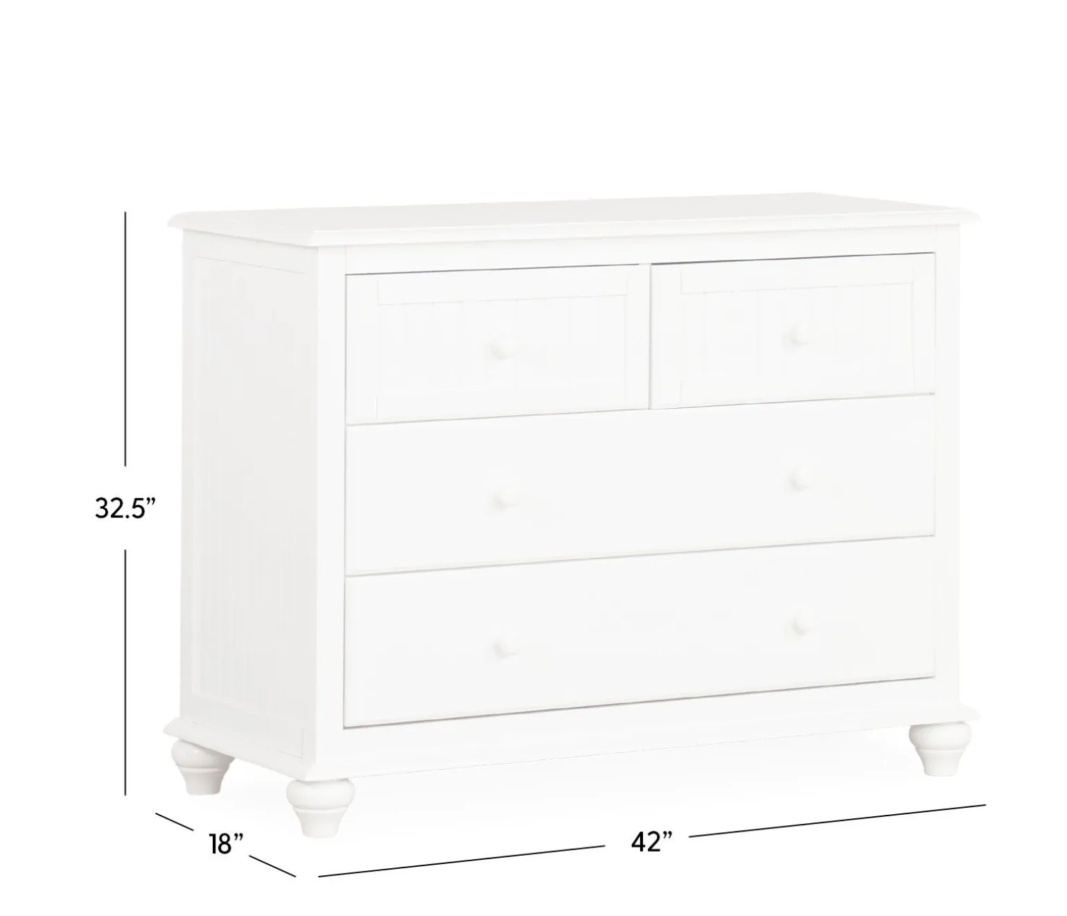 Pocasset 4-Drawer Chest - White