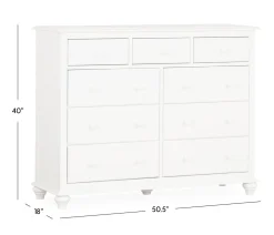 Pocasset 9-Drawer Dresser - White