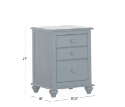 Pocasset 3-Drawer Nightstand - Celeste Navy