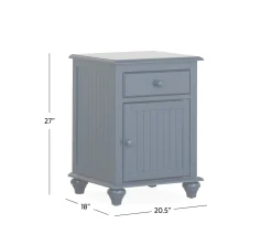 Pocasset 1-Drawer Nightstand - Denim