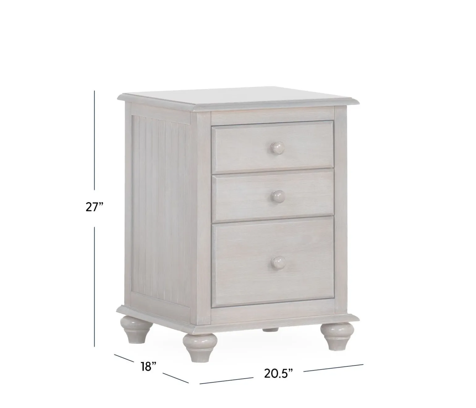 Pocasset 3-Drawer Nightstand - Driftwood
