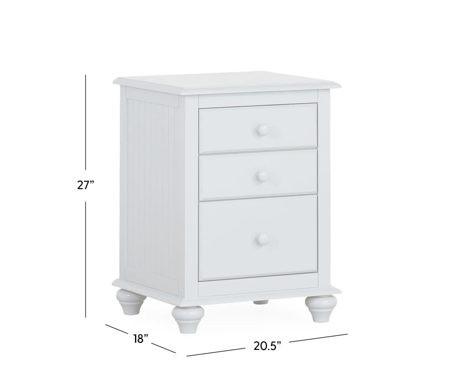 Pocasset 3-Drawer Nightstand - Oyster