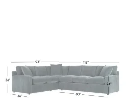 Rhodes 2-Piece Sectional - LSE 3 Seat End and RSE Corner