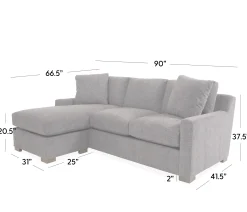 Ridley Sofa with Chaise Cushion and Floating Storage Box