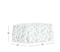 Sailor Slipcover Ottoman