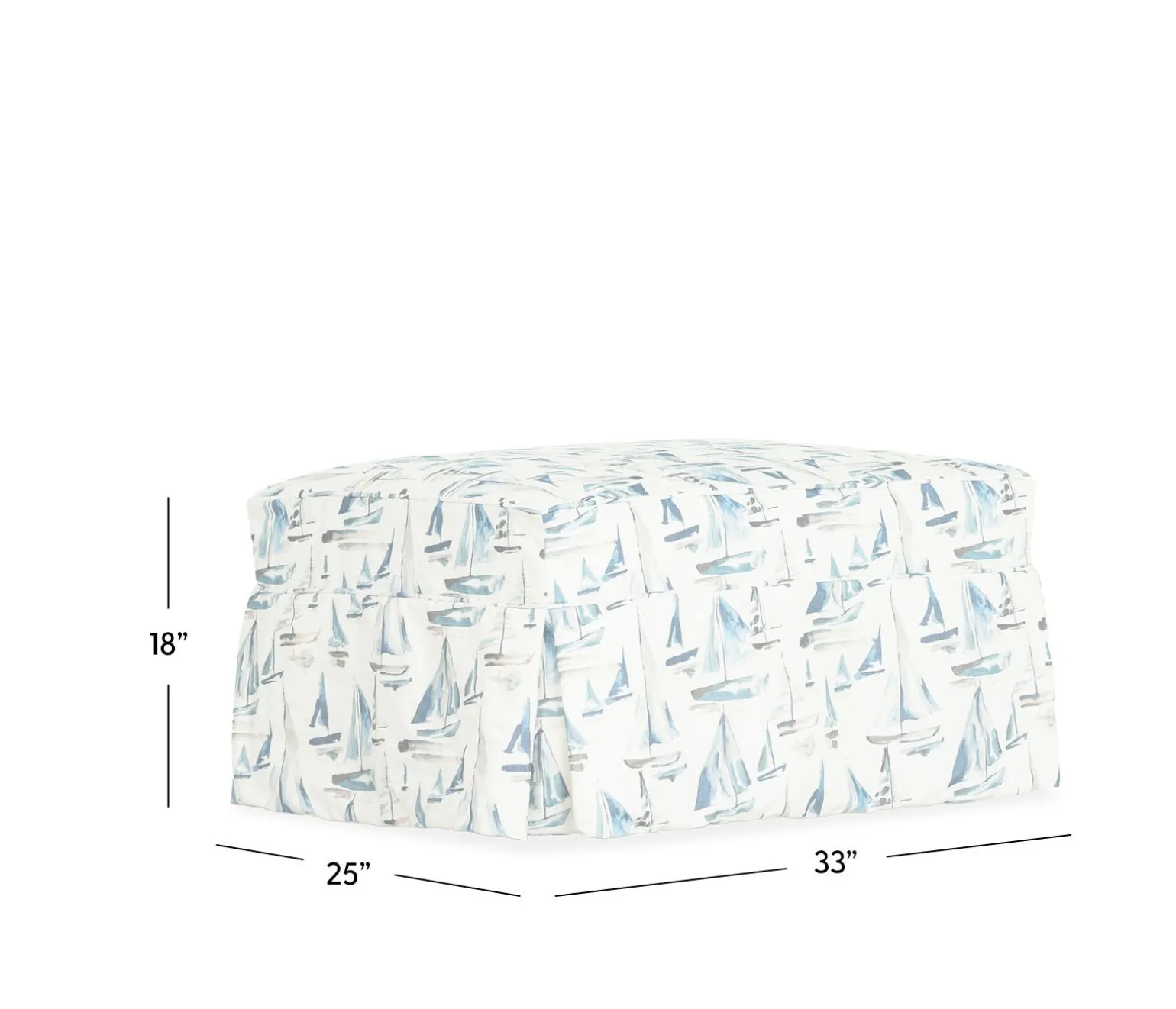 Sailor Slipcover Ottoman