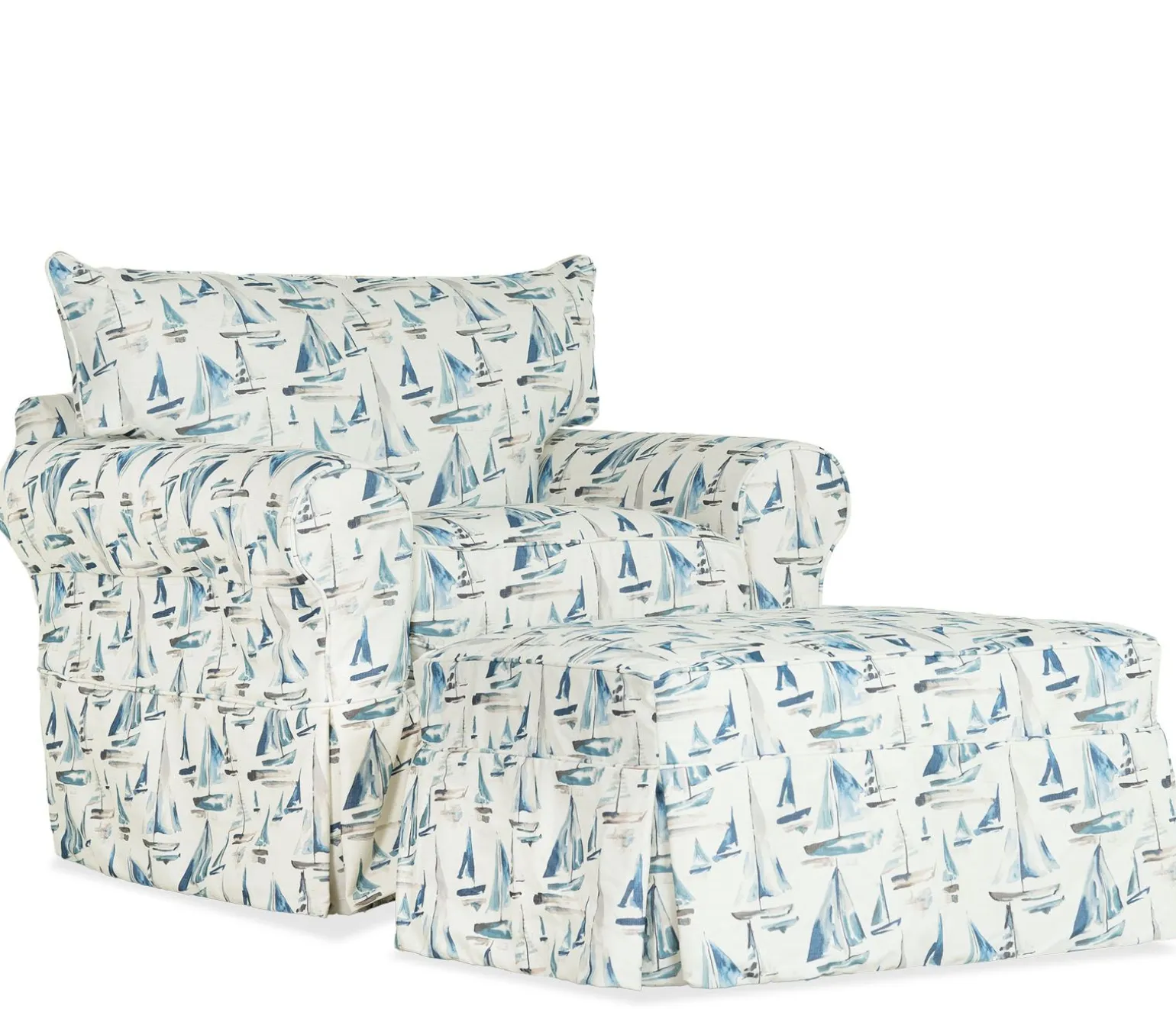 Sailor Slipcover Ottoman