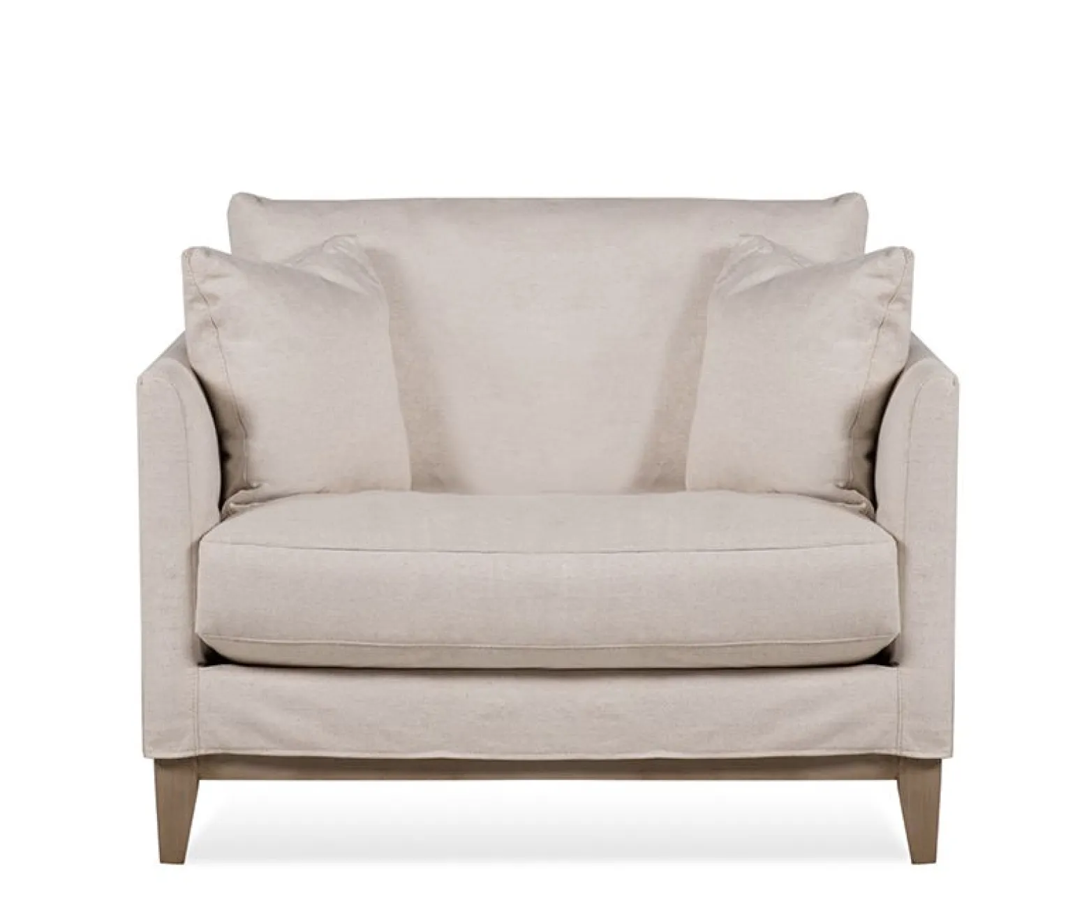 Santa Fe Slipcover Chair and a half - Natural