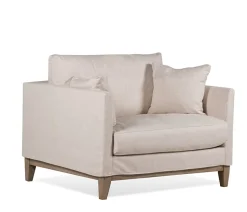 Santa Fe Slipcover Chair and a half - Natural