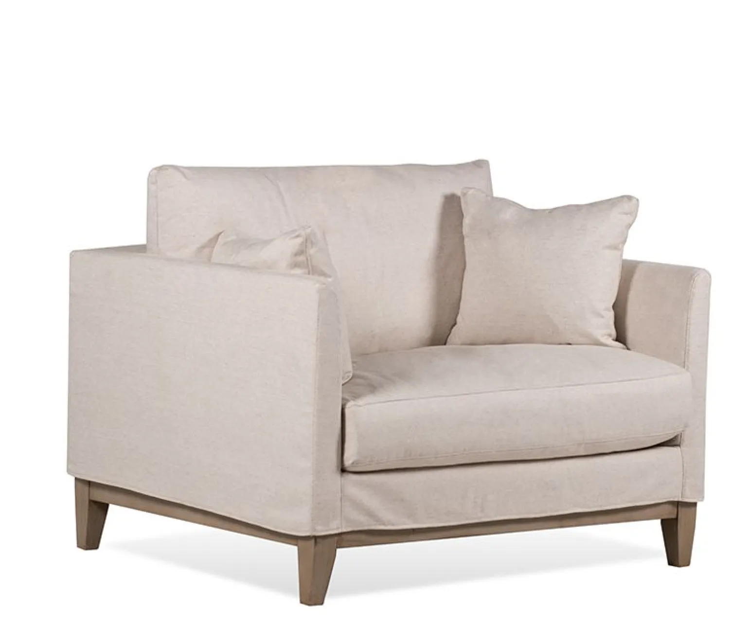 Santa Fe Slipcover Chair and a half - Natural