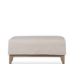 Santa Fe Slipcover Ottoman - Natural