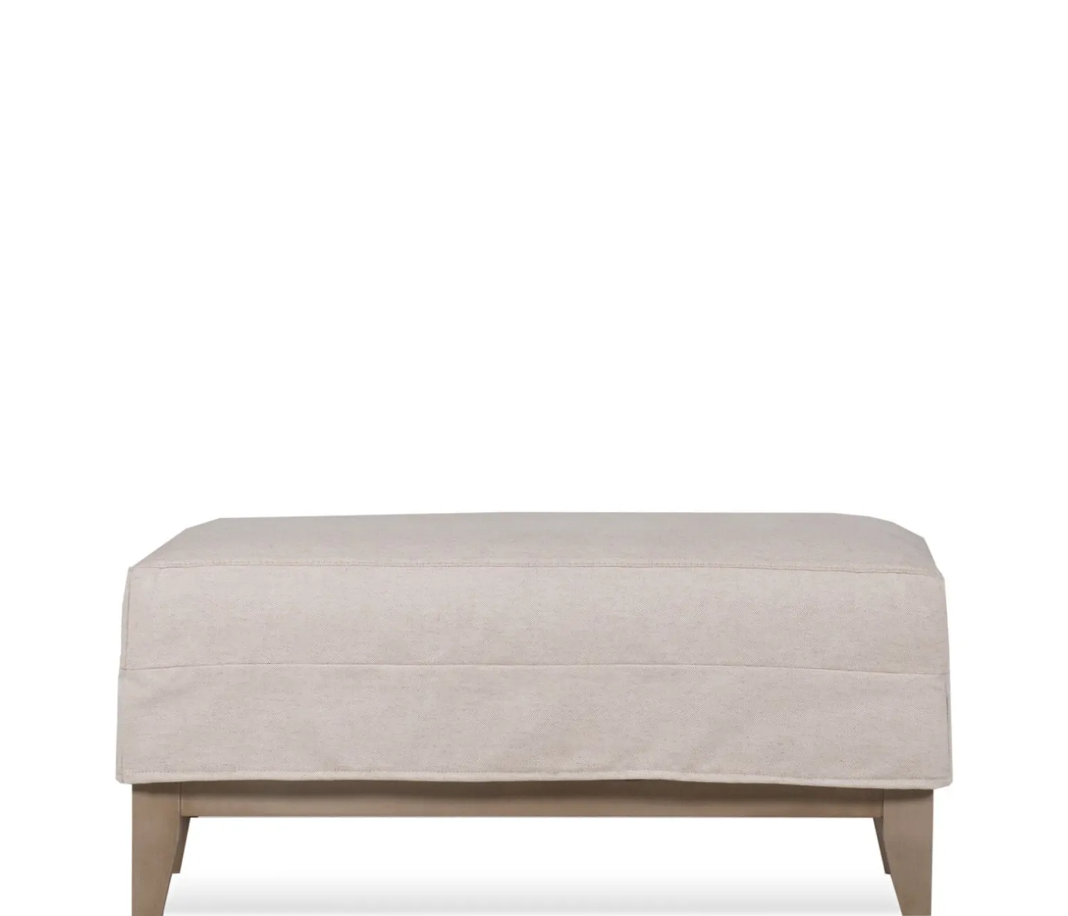 Santa Fe Slipcover Ottoman - Natural