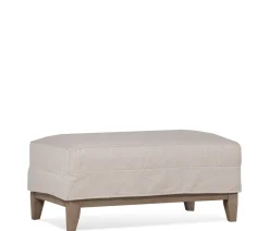 Santa Fe Slipcover Ottoman - Natural