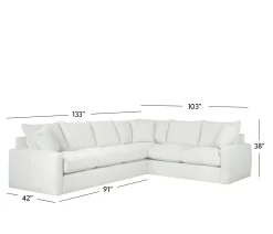 Santana 2-Piece Large Sectional - LSE 3 Seat Corner with RSE 3 Seat End